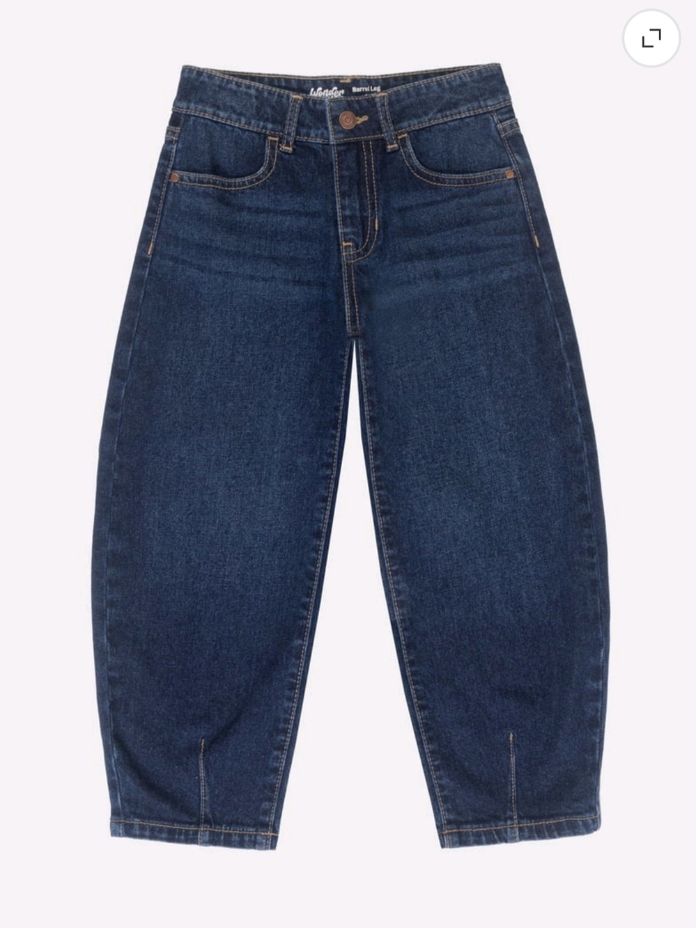 Wonder Nation Girls Ankle Length Barrel Jeans, Nwt